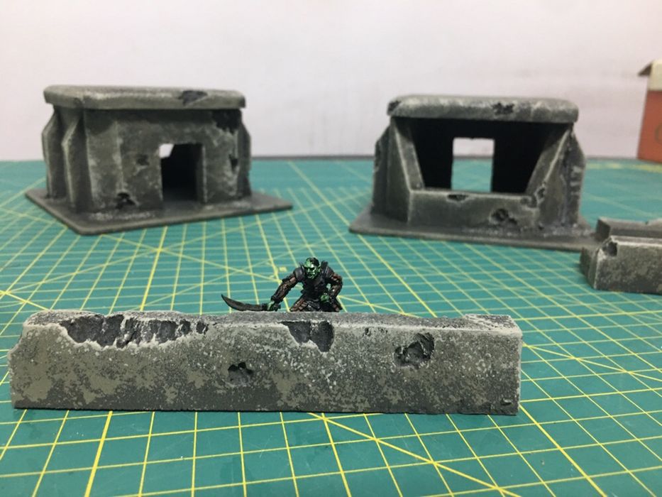 Makieta/Diorama Warhammer zestaw bunkry i murki