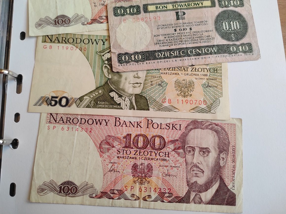 Stare banknoty PRL monety