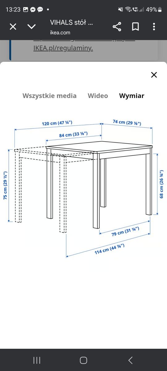 Stół rozkładany ikea