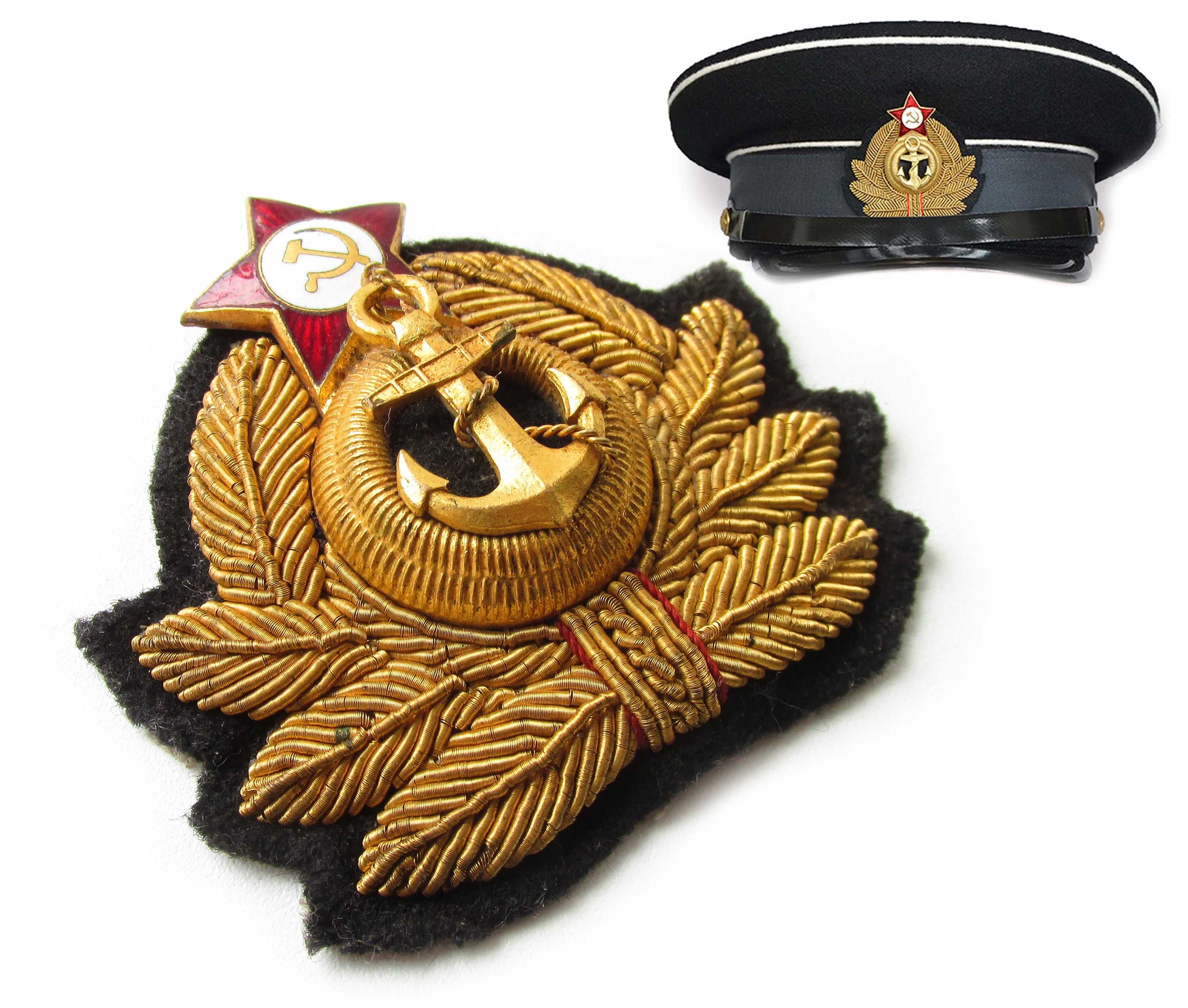 СССР ВМФ шитая кокарда краб офицерского состава.
