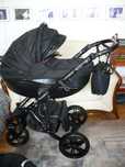 Elegancki 3w1 czarny wózek z fotelikiem Maxi Cosi