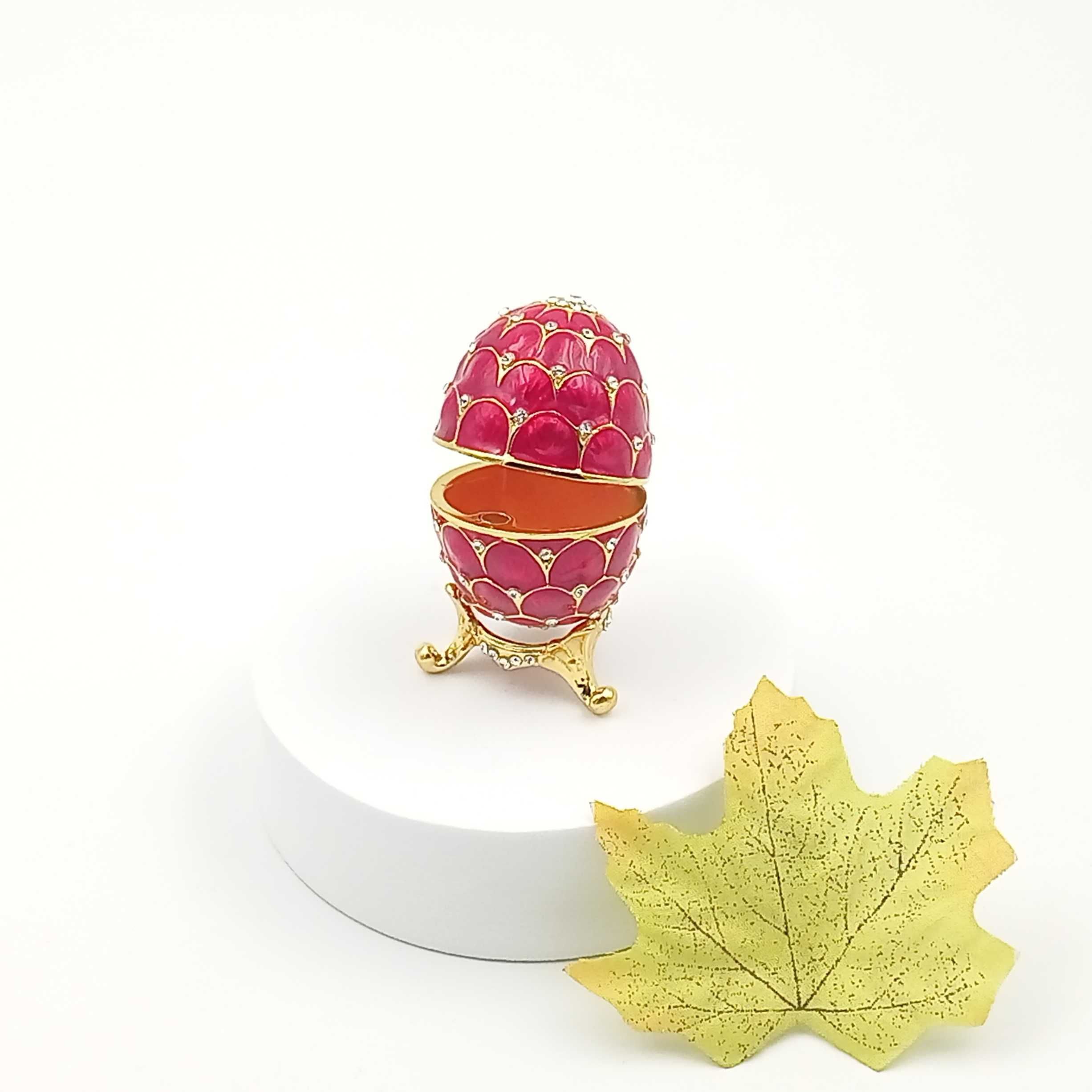 Jajko jajo faberge pojemniki szkatułka czerwone