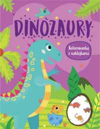 Dinozaury. Kolorowanka z naklejkami - praca zbiorowa