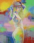 Quadro original de Arrur Ventura - nú feminino - 100*80cms