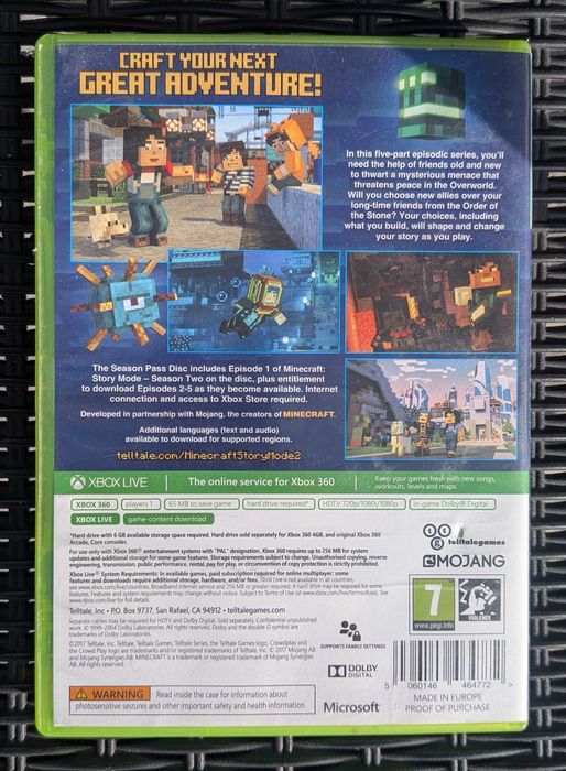 Minecraft Story Mode Season Two Xbox 360