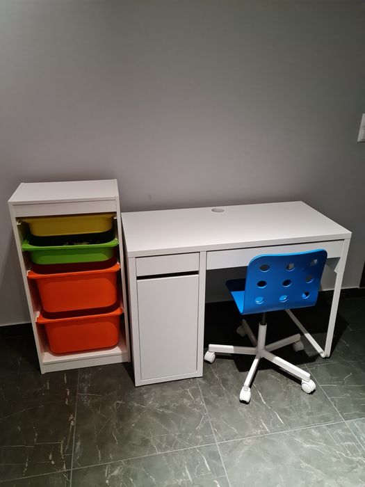 Biurko + krzesło + organizer IKEA – super stan!