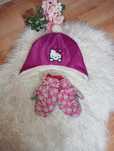 Komplet dziewczęcy czapka i rękawiczki Hello Kitty 6 lat