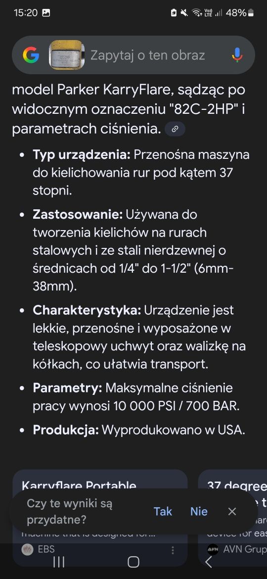 Parker 82C-2HP urządzenie do kielichowania rur