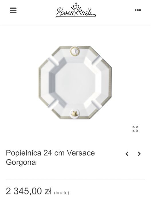 Popielnica Rosenthal Versace Gorgona black 24cm