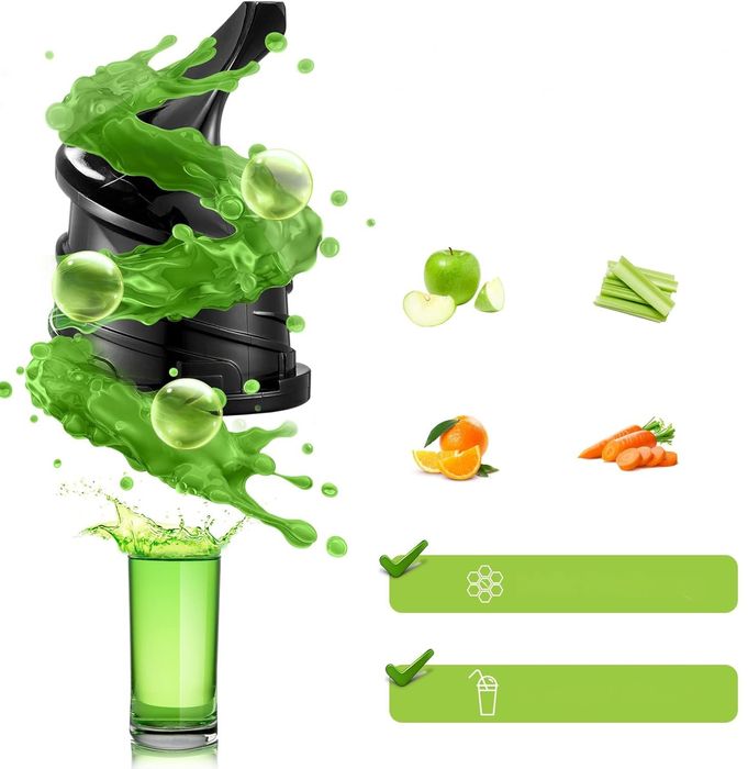 Wyciskarka Wolnoobrotowa AOBOSI 200W Sokowirówka Funkcja Reverese