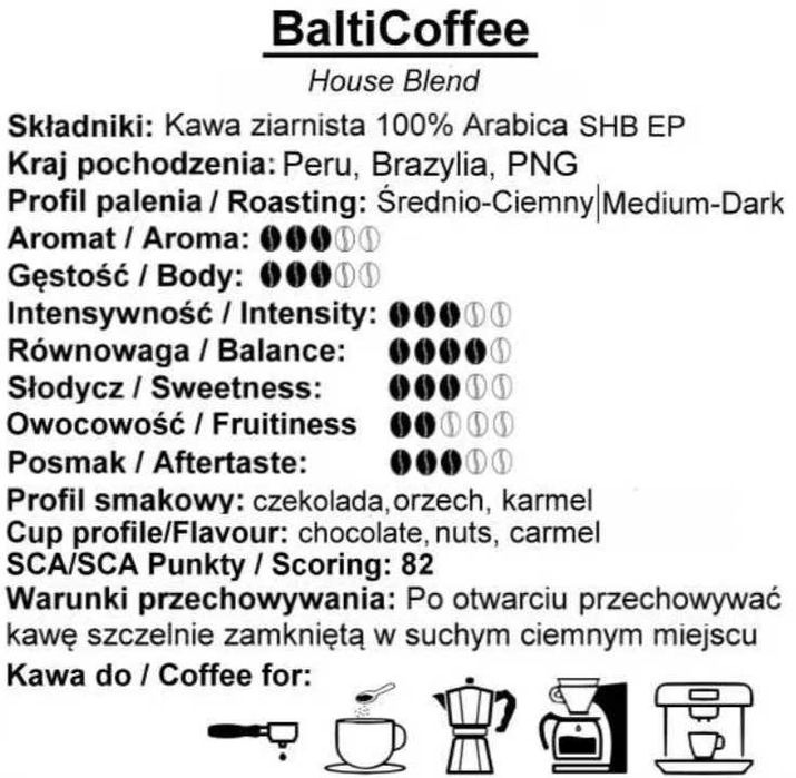 Kawa mielona 100% Arabika House Blend 3kg