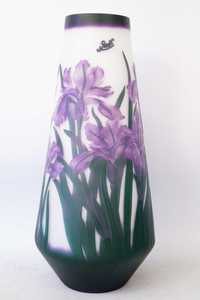 Szklany wazon Emile Galle Style rośliny piękny na prezent 5