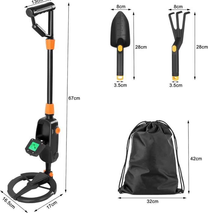Wykrywacz Metali Dla Dzieci I Dorosłych LCD Cewka Wodoodporna