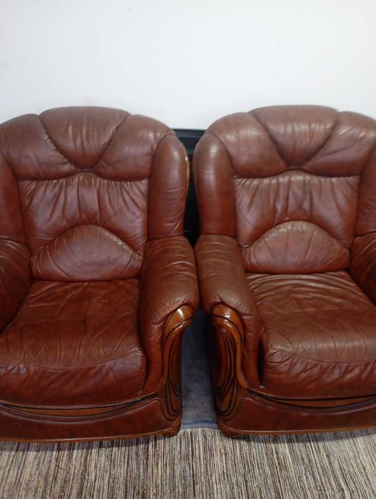 Sofá vintage em pele