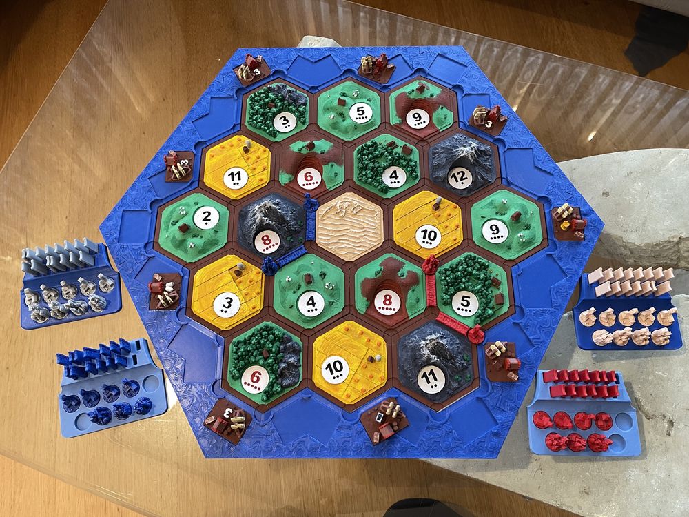 Catan 3D z drukarki 3D