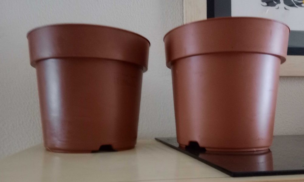 Conjunto  4 Vasos para Sementes e Plantas,  normais, plástico - Novos