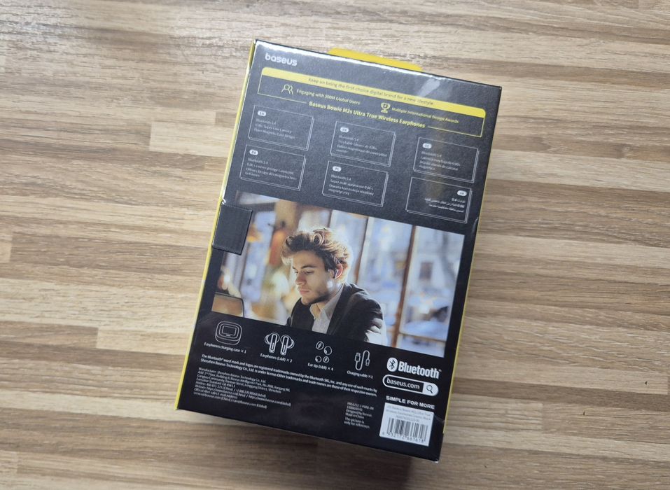 Słuchawki bezprzewodowe BASEUS M2s Ultra ANC z wyświetlaczem LCD