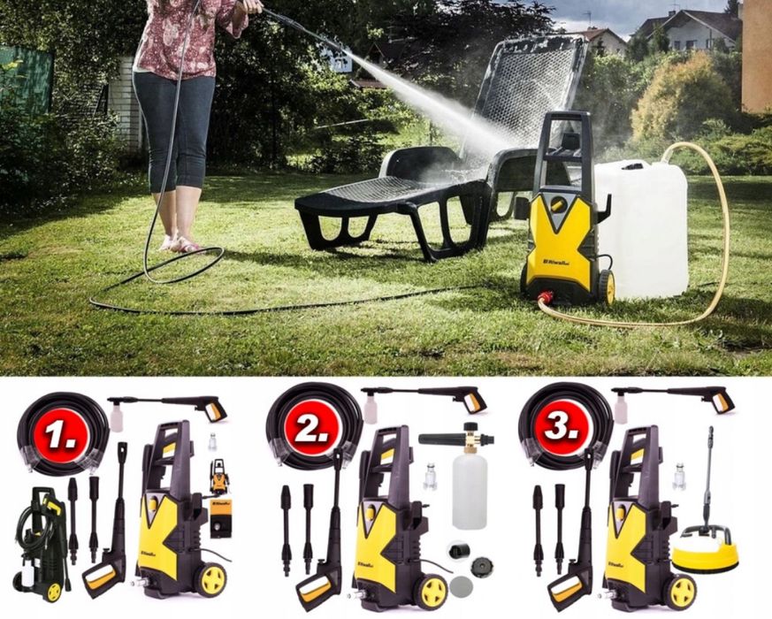 RIWALL Myjka Ciśnieniowa Samossąca Ogrodowa 230 Bar 1500W Karcher