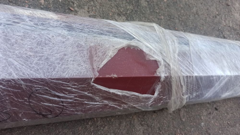 Козырек на кирпичный забор 120мм