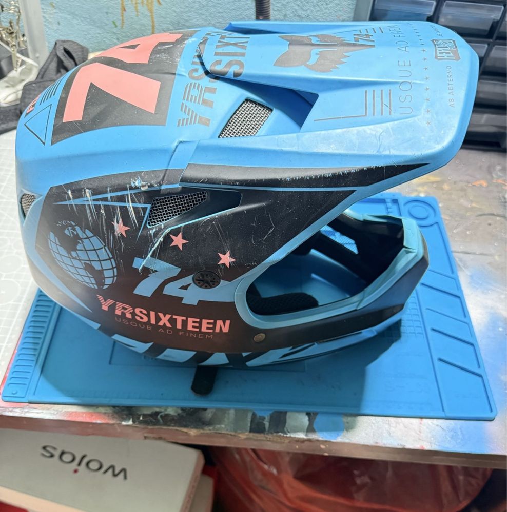 Kask Fullface Rampage Comp Niebieski Rozmiar. S