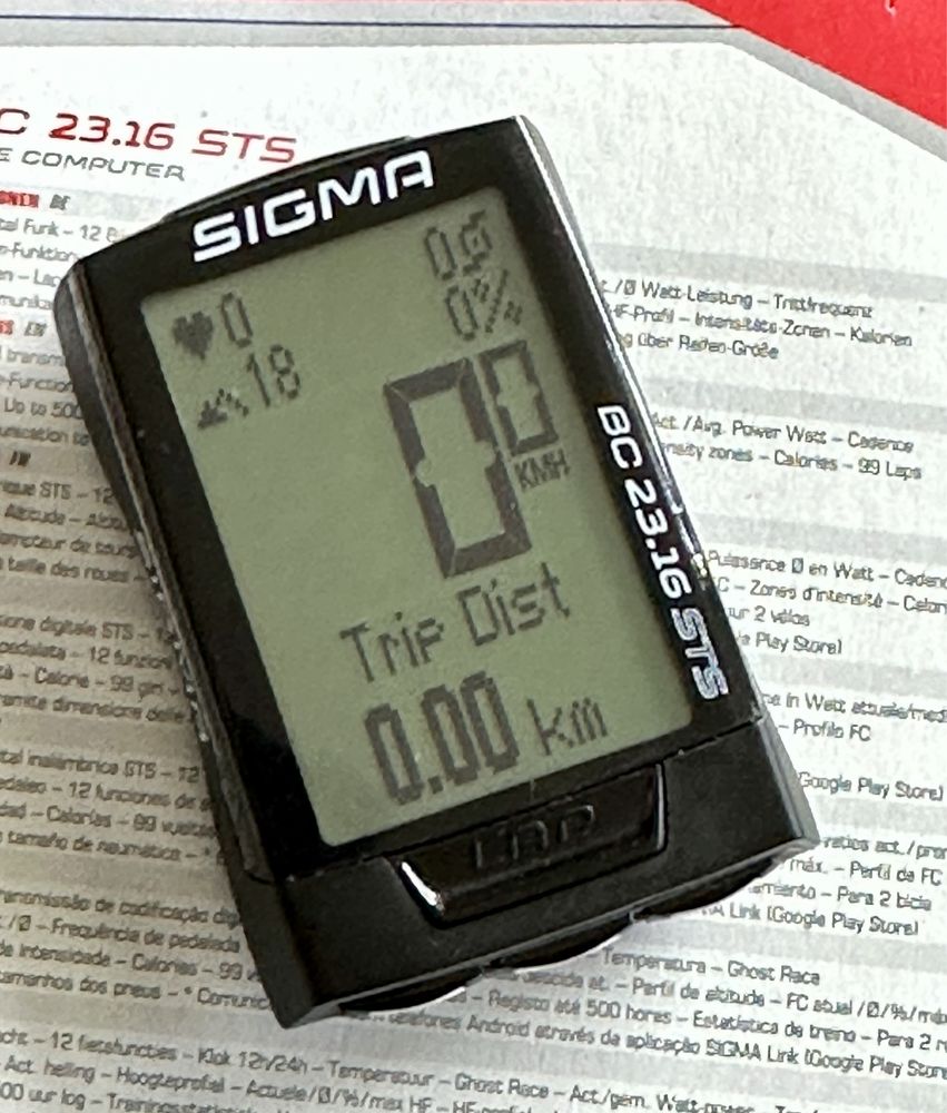 Komputer licznik rowerowy Sigma BC 23.16 STS zestaw na 2 rowery +zapas