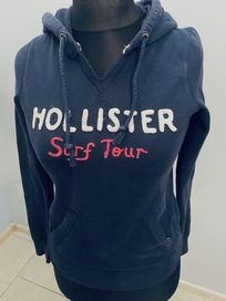 Hollister granatowa bluza ,kangurka bawełniana z kapturem damska, S