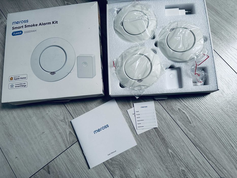 Meross GS559AH 3x czunik dymu plus bramka homekit wifi