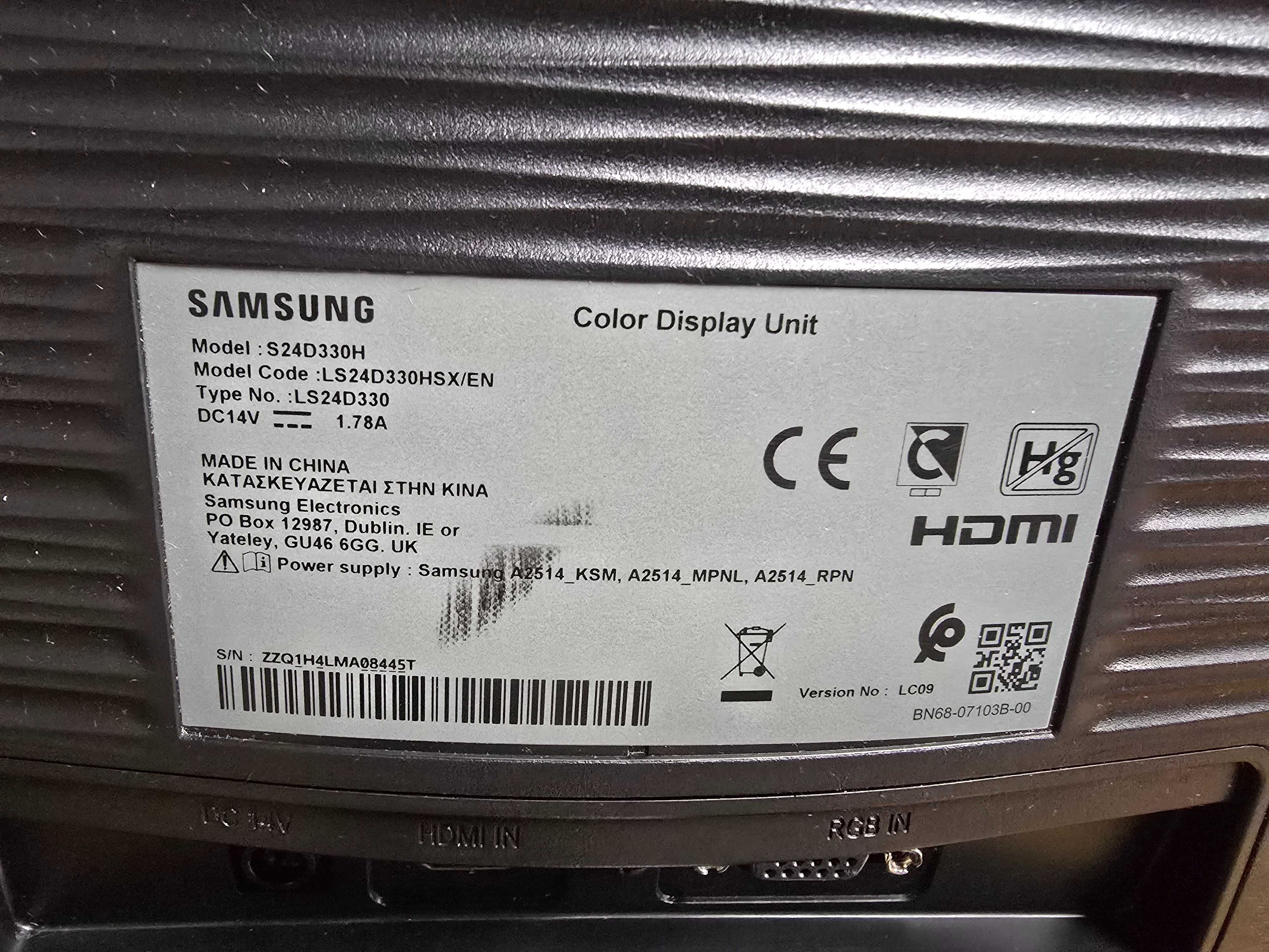 Monitor Samsung 24" w bardzo dobrym stanie
