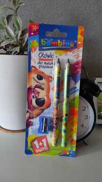 Bambino - ołówki do nauki pisania 2 sztuki z temperówką