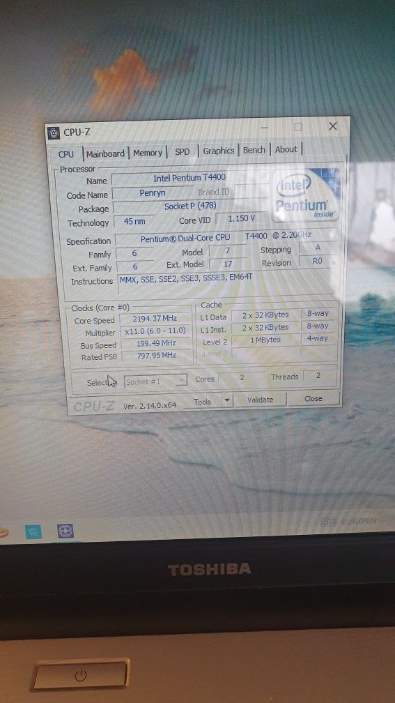 Procesor Intel Pentium T4400