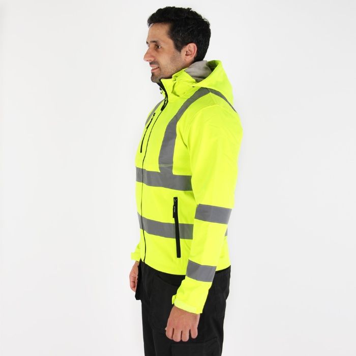 Parka softshell de alta visibilidade