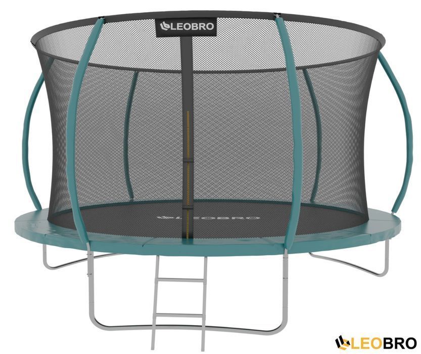 Батут 312 см — LEOBRO Premium Pro 10FT GREEN (яскравий дизайн)