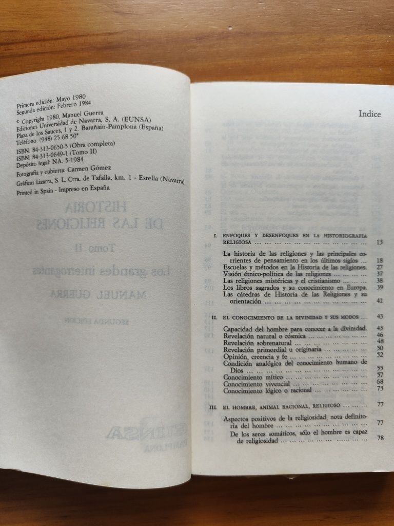 História de las Religiones II, Los grandes interrogantes Manuel Guerra