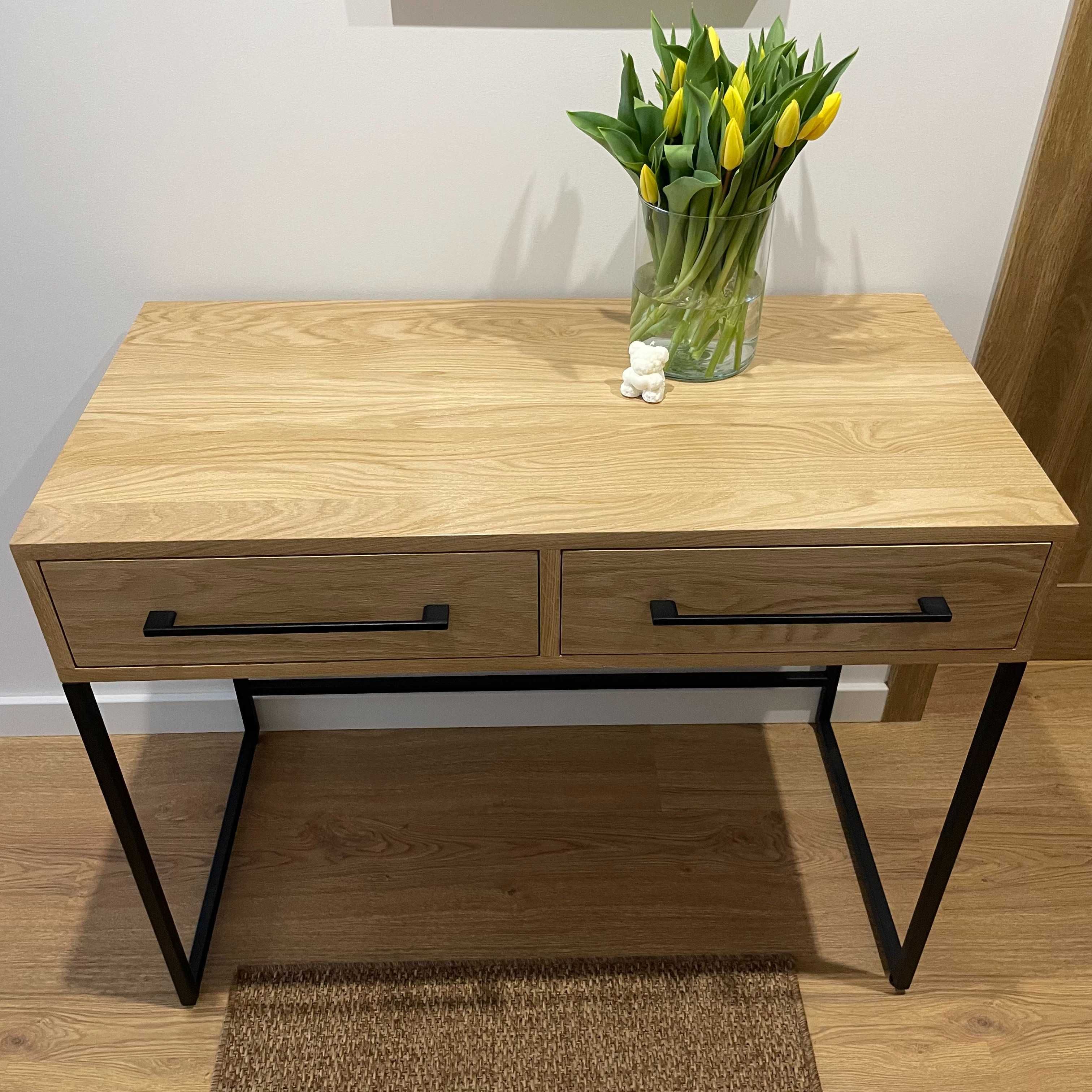 Komoda Konsola Toaletka Loft Quiet Luxury Dąb Drewno Naturalne PL
