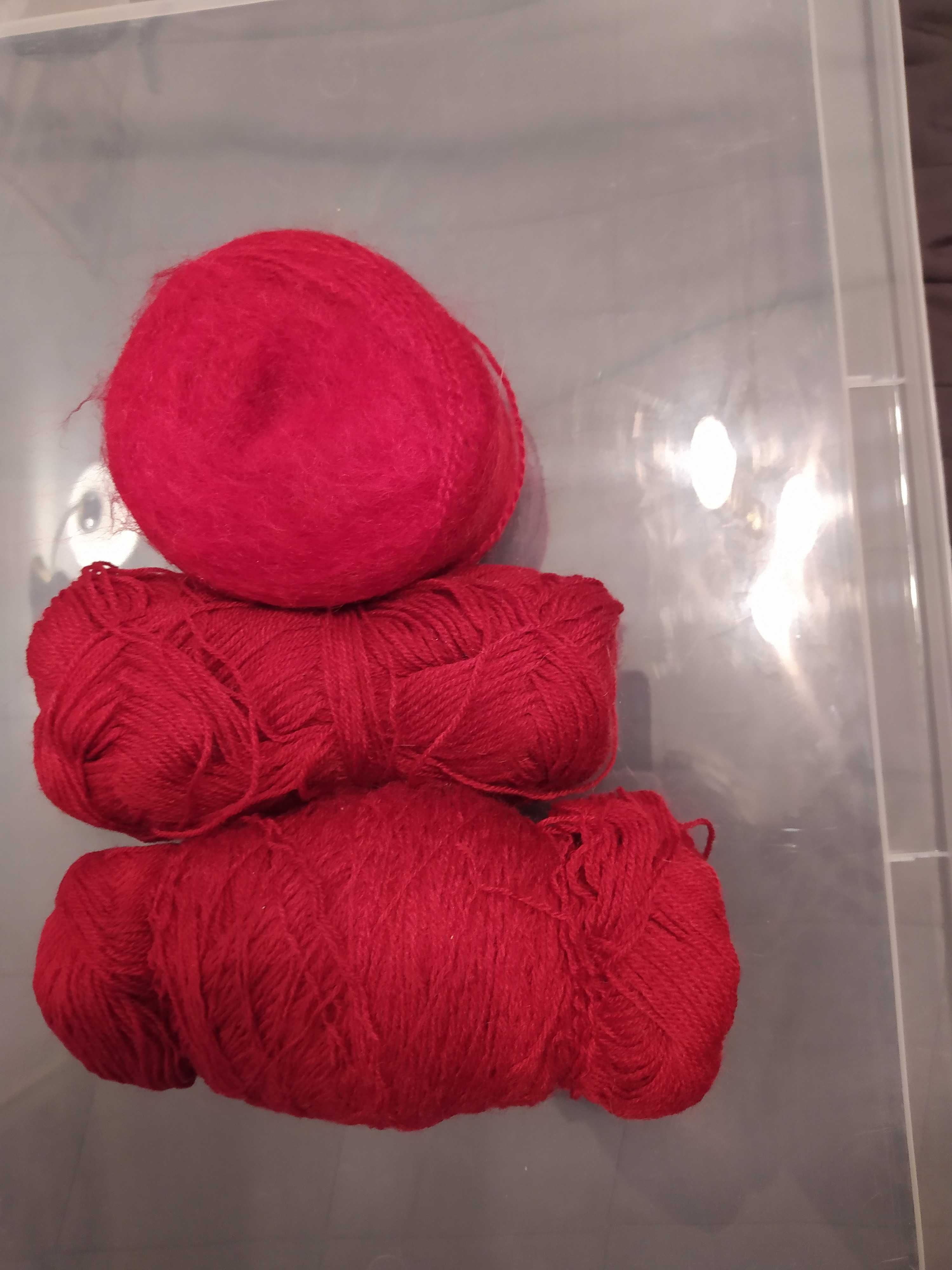 Włóczka ok.250g, 100g moher i reszta akryl