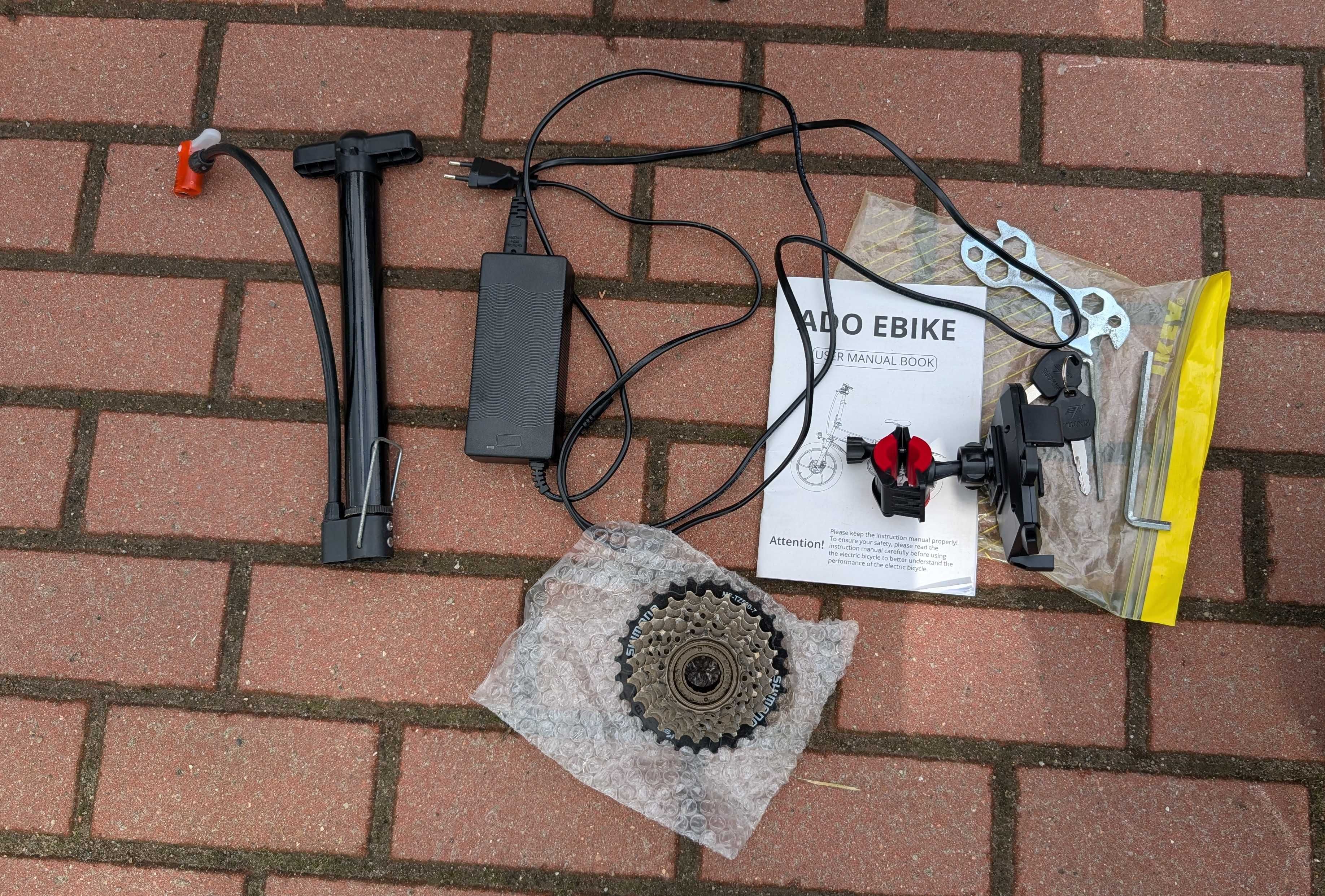 Składak elektryczny ADO A16 Plus z przerzutką  + pokrowiec, stan bdb