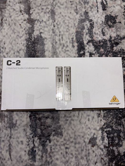 C-2 para mikrofonów pojemnościowych+uchwyt+gąbki+sztywne etui behringe