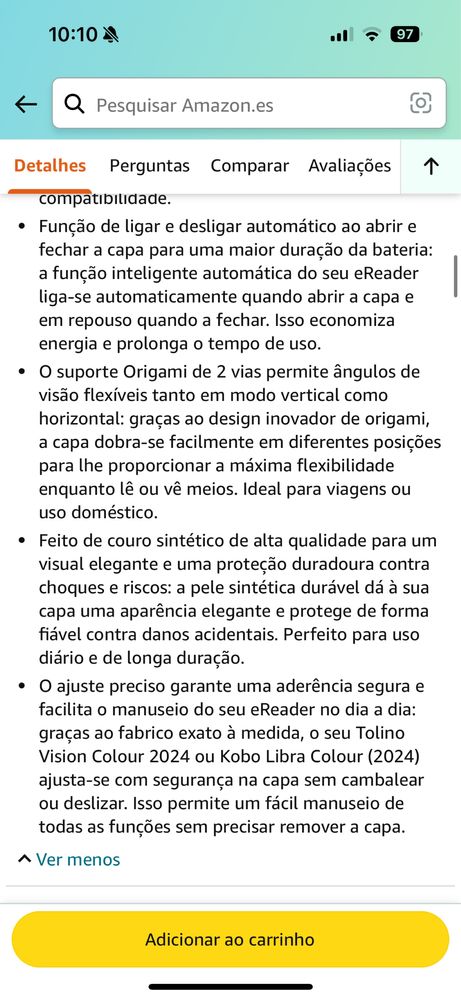Capa Kolo Libra Colour 2024 - NUNCA USADA