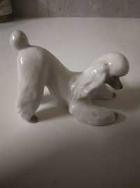 Pudel figurka porcelanowa