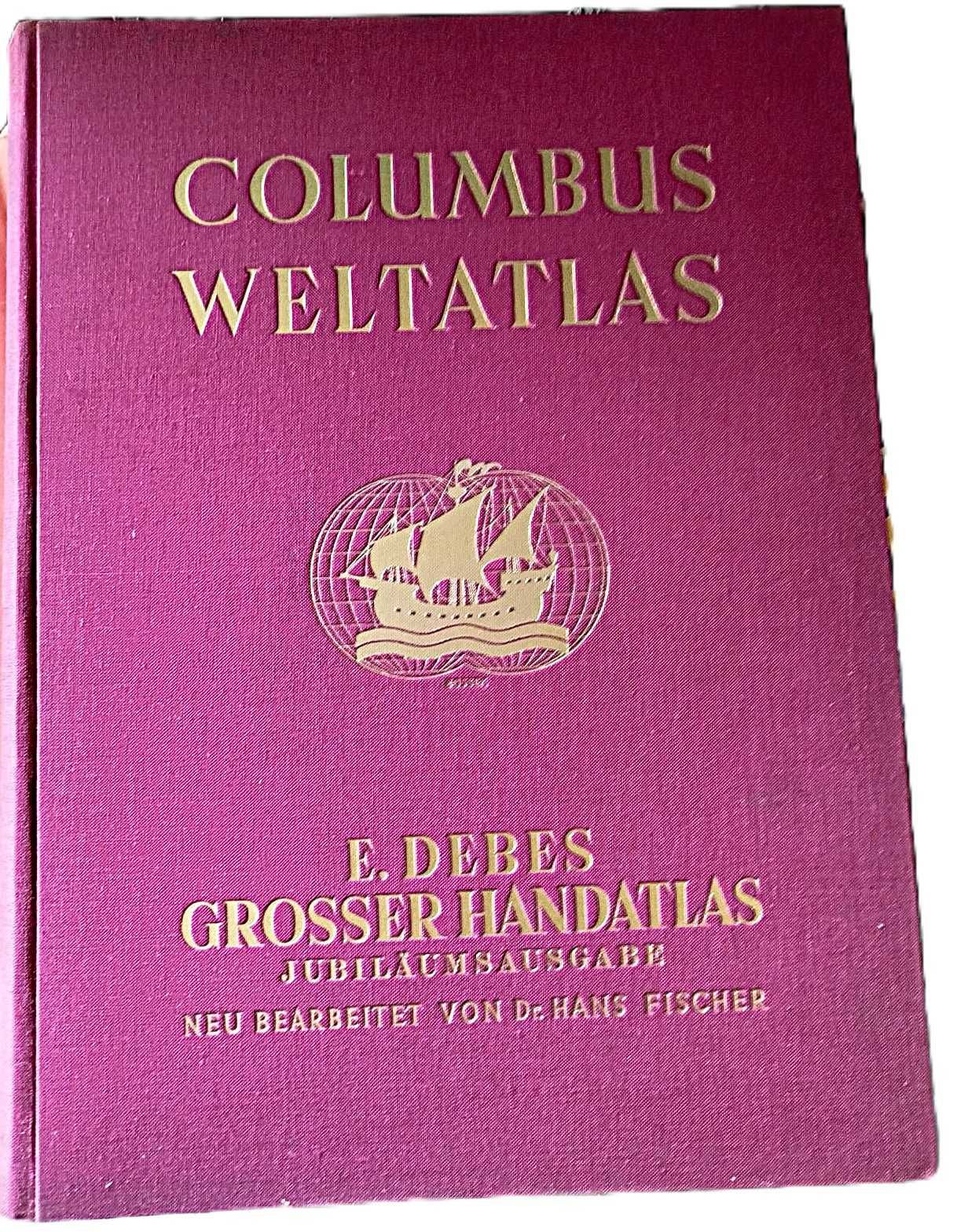 Livros-Columbus Weltatlas - E. Debes grosser Handatlas - 1937