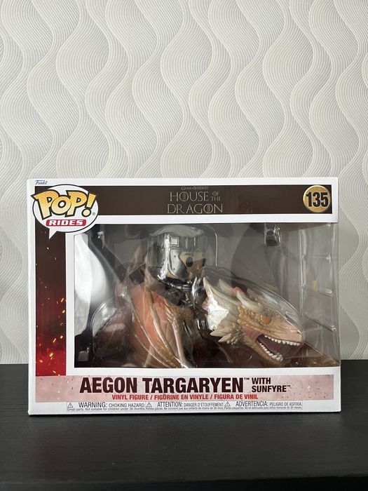 Фігурка Funko Pop Дім Дракона Ейгон Таргарієн та Санфайр 135