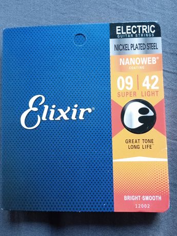 Struny ELIXIR 09-42 do gitary elektrycznej Super Light NANOWEB 12002