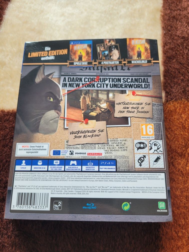 Blacksad Limited Edition PS4 IDEAŁ!