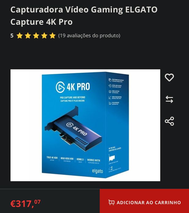 Elgato 4k60 Pro - Usada Como Nova