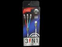 Kabel do telefonu 3w1 FAST IPHONE Micro USB Typ C ładujący