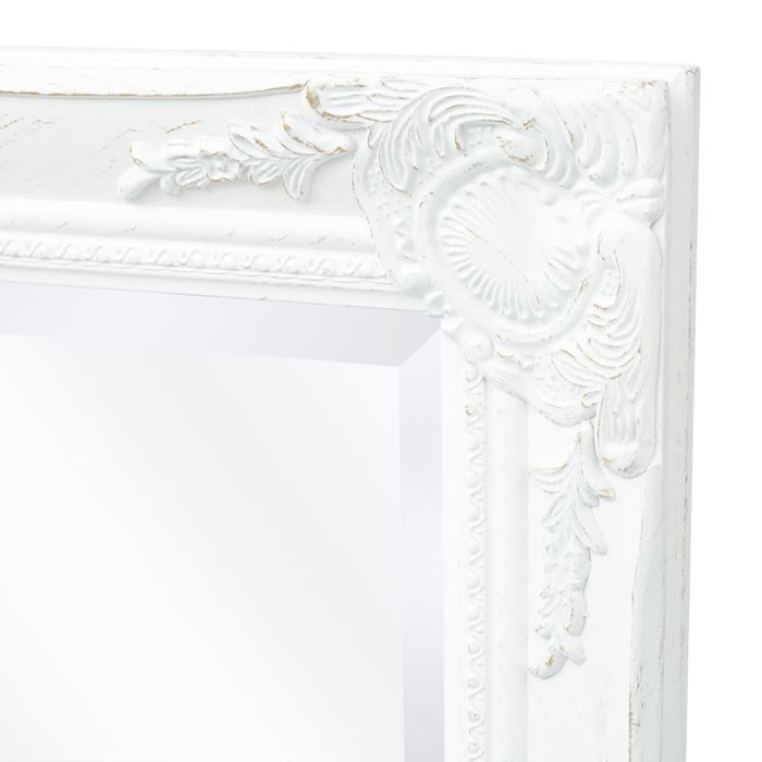 Lustro Ścienne Barokowe 120x60 cm w Białej Ramie