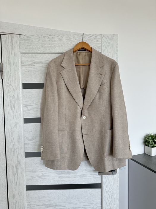 Suitsupply чоловічий піджак блейзер кашемір вовна бежевий XL 52