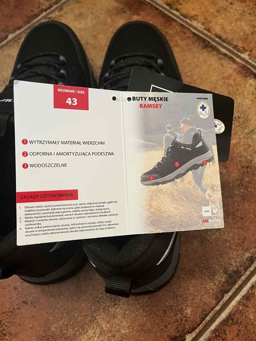 Nowe buty męskie wodoodporne HiMountain rozmiar 43
