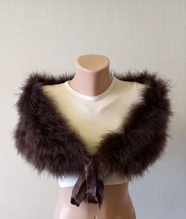 Горжетка накидка з пуху лебедя