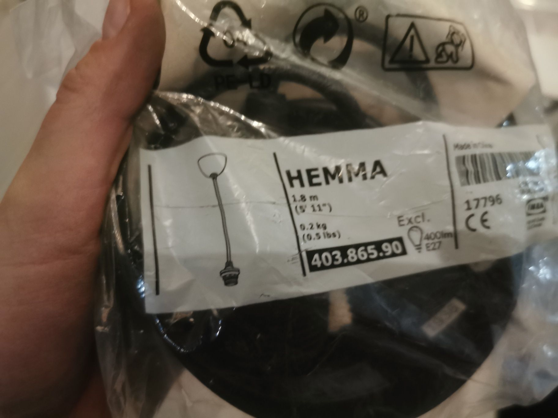 Oprawki z przewodem Hemma IKEA